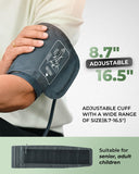 Blood Pressure Monitor Upper Arm Cuff 8.7-16.5 in Blood Pressure Machine 240 Sets Memory Large LED Backlit Screen Blood Pressure Monitor with Storage Bag