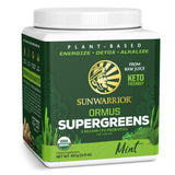 Sunwarrior Vegan Organic Greens Probiotic Powder | 2 Billion CFU Probiotics Organic Raw Juice Soy Free Gluten Free Dairy Free Sugar Free Kosher | Mint 90 Servings | Ormus Supergreens