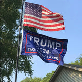 Jayus 3Ply 200D Donald Trump For President 2024 Flag 5x8 Outdoor- Double Sided Take America Back (TAB) Trump 2024 Flags Banner with 3 Brass Grommets