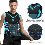 ABKD Ionic Shaping Sleeveless Shirt, Skillfulg 2023 New Version Ionic Shaping Sleeveless Shirt, Skillful Shirt, Male Shaper Tank, Mens Sleeveless Vest, Men Shaper Tank, Running Vest for Men-Black||M