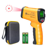 Infrared Thermometer Temperature Gun -58℉ to 2552℉, 50:1 Distance Ratio, Non-Contact Pyrometer with Alarm, Max-Min Measure, Digital Laser IR HighTemp Gun for Cooking, Industry, Home Repair