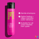 Matrix Keep Me Vivid Shampoo | Prolongs Color Vibrancy & Enhances Shine | Sulfate-Free | For Color Treated Hair | Gently Cleanses Hair | Salon Shampoo | Packaging May Vary | 10 Fl. Oz.