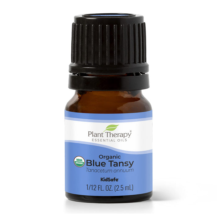 Plant Therapy Organic Blue Tansy Essential Oil 100% Pure, Undiluted, Natural Aromatherapy, Therapeutic Grade 2.5 mL (1/12 oz)