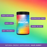 PWDRS Pre-Workout Powder, All Natural Pre Workout for Energy, Pump, Endurance & Strength, with Caffeine (Rainbow Snowcone)
