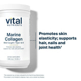 Vital Nutrients Marine Collagen Peptides Powder | Hair, Skin, Nails and Joint Support* | Wild Caught Fish | Type 1 and 3 Collagen Protein Supplement | Gluten, Dairy and Soy Free | 30 Servings