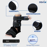 REVIX Ankle Ice Pack Wrap for Foot Pain Relief and Feet Injuries, Reusable Gel Ice Cold Packs for Achilles Tendonitis Black
