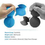 5BILLION Peanut Massage Ball - Double Lacrosse Massage Ball & Mobility Ball for Physical Therapy, Deep Tissue Massage Tool for Myofascial Release,Light Blue