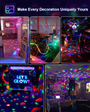 Luditek 2-Pack Sound Activated Party Lights with Remote Control Dj Lighting, Disco Ball Light, Strobe Lamp for Home Room Dance Parties Supplies Birthday Christmas Halloween Party Decorations