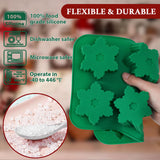 HKNMTT Christmas Silicone Soap Molds, 4 PCS Large Size Xmas Soap Cake Mold Set, 3D Tree Snowflake Gingerbread Santa Snowman Moulds for Home DIY Gifts Candles Chocolate Ice Cube Bath Bombs Jelly