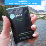 Zaca Recovery Chewable Supplement | Hydration + Recovery | Party, Travel, Exercise & Altitude | Sugar Free & Gluten Free | Mixed Berry, 6 Packs = 12 Tablets