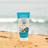 Badger Mineral Sunscreen Cream SPF 30, All Natural Sunscreen with Zinc Oxide, 98% Organic Ingredients, Reef Safe, Broad Spectrum, Water Resistant, Unscented, 2.9 fl oz