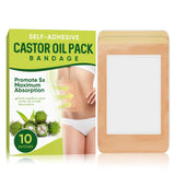 Castor Oil Pack Wrap, Highly Absorbent Self-Adhesive Castor Oil Patches, Easy to Use Castor Oil Wrap Organic Cotton, No Wash, Anti Oil Leak
