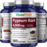 NusaPure Pygeum Bark 4500mg 180 Veggie Caps (Non-GMO, Gluten Free)