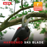 MZK 20V Pole Pruning Shear, Battery Powered Cordless Electric Pruning, Reach To 12-ft, Tree Pruner with Rechargeable Battery, 1.2 Inch Cutting Diameter(Battery and Charger Included)