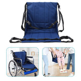 Patient Lift Stair Slide Board Transfer Emergency Evacuation Chair Wheelchair Belt Safety Full Body Medical Lifting Sling Sliding Transferring Disc Use for Seniors,handicap (Blue - 4 Handles)