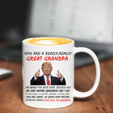 LXQM You Are A Great Grandpa Trump Mug, Grandpa Trump Tea Cup, Funny Trump Cup, Grandpa Gifts, Grandpa Mug, Retired Gifts Christmas Gifts Birthday Gifts Gag Gifts for Grandpa, 11oz Novelty Coffee Mug