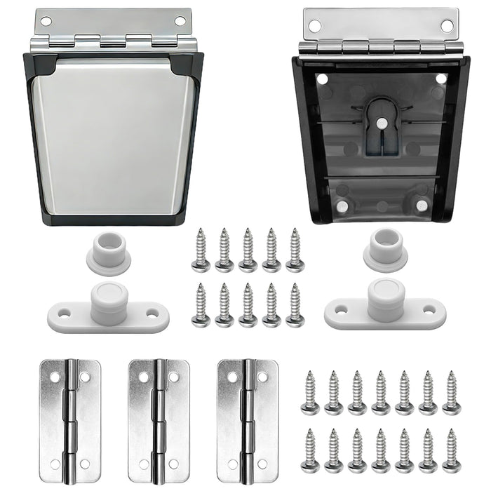Saioagi Cooler Hinges & Latch Replacement Kit for Igloo - Stainless Steel & ABS Parts with High-Strength Screws, Fits 25-165 Quart Ice Chests