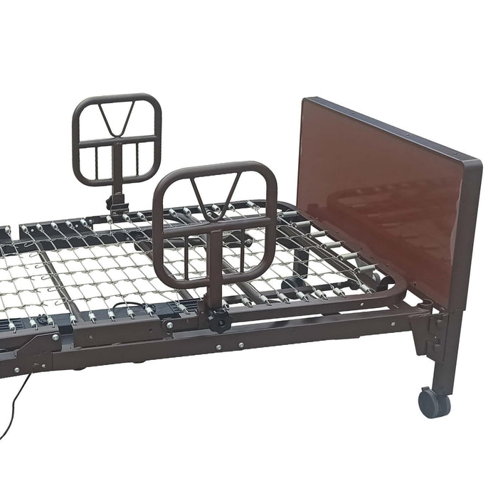 AireMed Bed Assist Rails (Set of 2) – Fits Some Metal Hospital Beds – for Repositioning & Getting in and Out of Bed Safely – Hospital Bed Rail, Safety Assist Medical Rail for Seniors & Elderly (Brown)