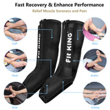 FIT KING Leg Compression Boots Massager for Foot and Calf Recovery, Help for Blood Circulation, Muscle Relaxation, Relief Soreness and Pain, FSA or HSA Eligible (Foot+Calf)