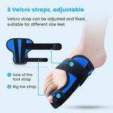 Big Toe Splint for Women & Men, Broken Big Toe Support Brace for Big Toe Fracture Fixation, Sports Sprains, Injuries, Adjustable Big Toe Protector with 2 Aluminum Bars for Day & Night Use - Right