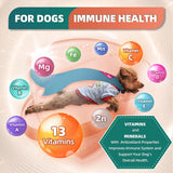 Dog Vitamins, Multivitamin for Dogs with Minerals, Dog Multivitamin for Digestive & Immune Health, Joint, Skin and Coat Care, with Glucosamine, Omega 3, Calcium, Probiotics and Enzymes, 120 Chews