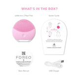 FOREO LUNA mini 2 Ultra-hygienic Facial Cleansing Brush All Skin Types Face Massager for Clean & Healthy Face Care Extra Absorption of Facial Skin Care Products Waterproof