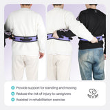 Gait Belt with Handles for Seniors, Transfer Gait Belts for Lifting Elderly, Physical Therapy Sit to Stand Patient Lift Aid Assist Purple