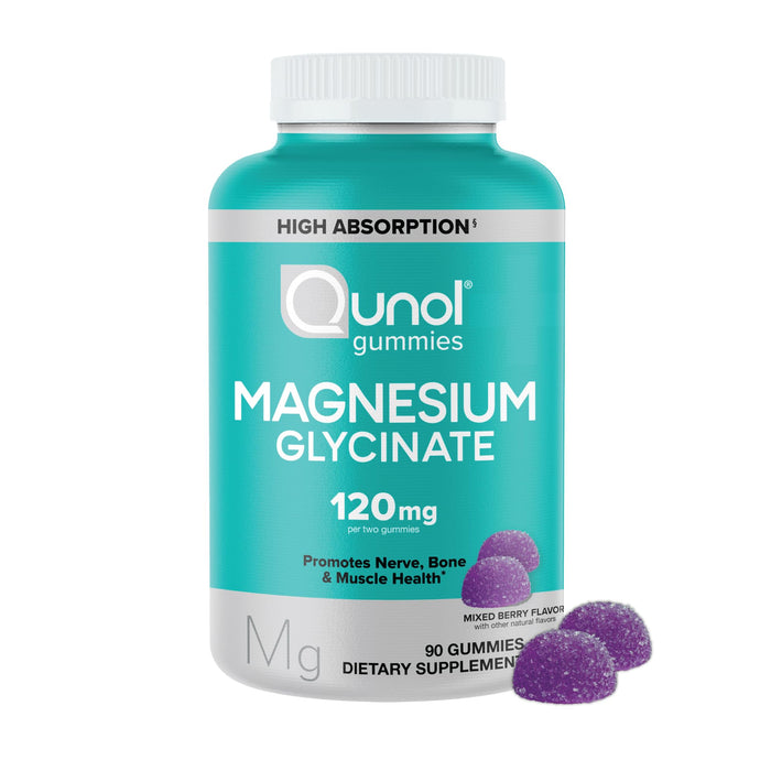 Qunol Magnesium Glycinate Gummies 120mg, Vegetarian, 90ct