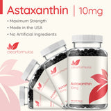 ClearFormulas Astaxanthin 10mg 180 Softgels Max Strength Astaxanthin Supplement