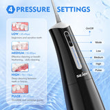 Water Flosser with 300mL/10.1oz Tank 4 Modes 6 Jet Tips,Dental Oral Irrigator for Home and Travel for Oral Care,USB Rechargeable Cordless Water Dental Picks for Teeth Cleaning,IPX7 Waterproof