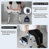 Trondiver Heavy Duty Shower Chair for Inside Shower, Medical Shower Seats for Adults and Elderly, Sturdy and Non-slip Chair Legs with Adjustable Height, Easy Assembly, Safe Bathing Solution(Blue)