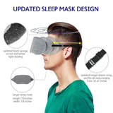 Mavogel Cotton Sleep Eye Mask - Updated Design Light Blocking Sleep Mask, Soft and Comfortable Night Eye Mask for Men Women, Eye Blinder for Travel/Sleeping, Includes Travel Pouch, Grey