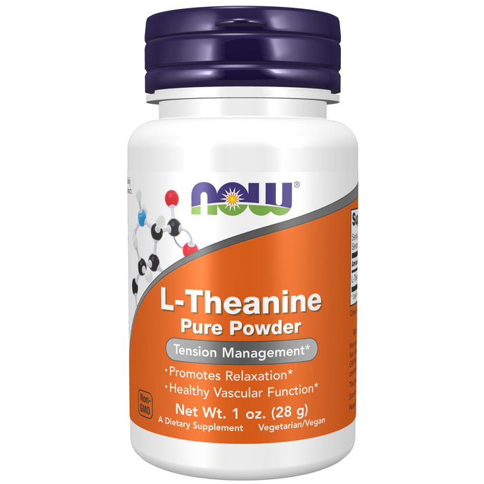 NOW Supplements, L-Theanine Pure Powder, Tension Management*, Amino Acid, 1-Ounce