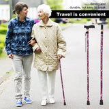 PARLORA Walking Cane for Women and Men, Collapsible, Lightweight, Sleek, Foldable Folding Cane | Walking Sticks for Seniors & Adults with Comfortable T-Handle [Purple Flower]