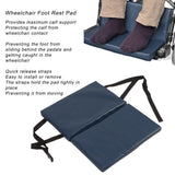 Wheelchair Footrest Extender & Leg Rest Pad, Wheelchair Pedal Footrest Elevating Pad Leg Cushion Protector with Quick Release Strap, Improve Posture and Keep Legs Comfy & Supported