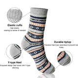 MORECOO Womens Socks Winter - Christmas Gifts for Women - Thick Wool Soft Warm Fuzzy Cozy Socks for Women