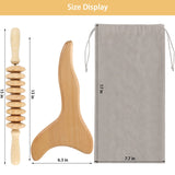 Machomby 2 Pcs Wooden Gua Sha Tools Lymphatic Drainage Tool, Wood Therapy Massage Tools Manual Gua Sha Tools Anti Cellulite Massage Tool for Gua Sha Massage, Maderotherapy, Body Sculpting