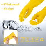 Gandeer 36 Pair Reusable Household Gloves Rubber Dishwashing Gloves Long Kitchen Cleaning Gloves for Dishes Clean Gardening(Yellow)