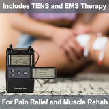 Roscoe Medical TENS Unit and EMS Muscle Stimulator - OTC TENS Machine for Back Pain Relief, Lower Back Pain Relief, Neck Pain, or Sciatica Pain Relief, Clinical Strength by TENS 7000, Stim Machine