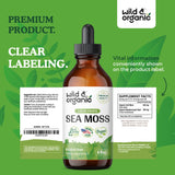 Sea Moss - Organic Sea Moss Liquid Drops - Irish Sea Moss Supplement - Seamoss Bladderwrack Tincture - Vegan, Alcohol Free Liquid Extract for Men & Women - Natural, Non-GMO Superfood - 4 fl. oz.