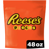 REESE'S PIECES Peanut Butter In a Crunchy Shell, Resealable Bulk Candy Bag, 3 lb