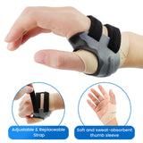 Velpeau Thumb Support Brace - CMC Joint Stabilizer Orthosis, Spica Splint for Osteoarthritis, Instability, Tendonitis, Arthritis Pain Relief for Women and Men, Comfortable (Black, Left Hand, Large)