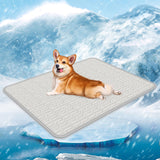 Rzxlszy Dog Cooling Mat 50" x 30" Large Self-Cooling Pad for Dogs Sleeping Mats for Dog and Cat Durable Self Cooling Pet Blanket Outdoor Indoor Non-Slip Cooling Dog Mats (Gray)