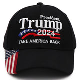 Trump Merchandise Trump Hat 2024 for President MAGA Hat Make America Great Again with USA Flag Cap Donald Trump Gifts Black