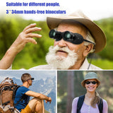 SENMONUS Professional Hands-Free Binocular Glasses for Fishing, Bird Watching, Sports, Concerts, Theater, Opera, TV, Sight Seeing, Hands-Free Opera Glasses for Adults (Green Film Optics)-Upgraded