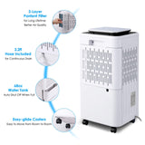 LUKO 2000 Sq. Ft Dehumidifiers for Large Room and Basements, 30 Pints Dehumidifier with Drain Hose, Auto or Manual Drainage, 0.528 Gallon Water Tank, Auto Defrost, Dry Clothes Function, 24H Timer