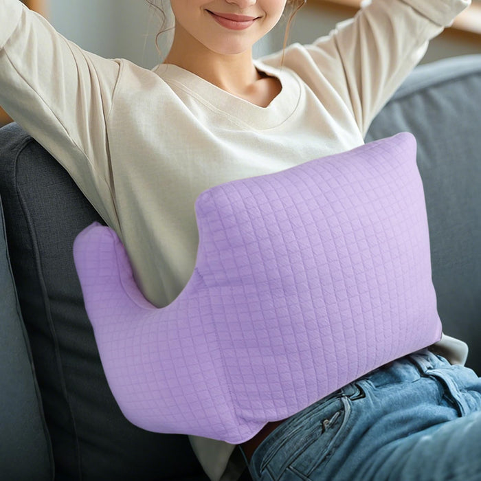 RoamReady Hysterectomy Recovery Pillow, Post-Surgery Cushion for Abdomen C-Section Tummy Tuck Lumpectomy Myomectomy Patients Must Haves Abdominal Pillow with Pocket (Purple)