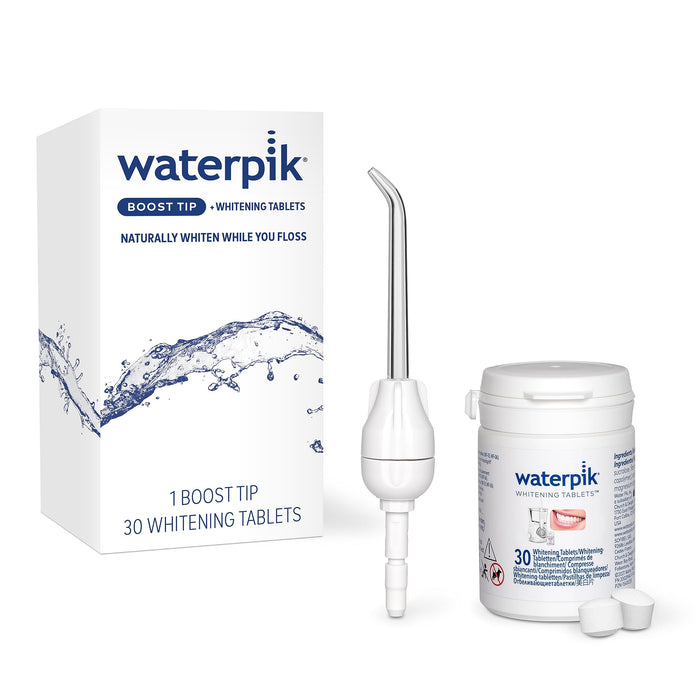 Waterpik Boost Water Flosser Tip with 30 Fresh Mint Whitening Tablets, Whiten Teeth and Remove Stains Gently