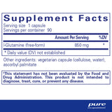 Pure Encapsulations L-Glutamine 850 mg | Supplement for Immune and Digestive Support, Gut Health and Lining Repair, Metabolism Boost, and Muscle Support* | 90 Capsules